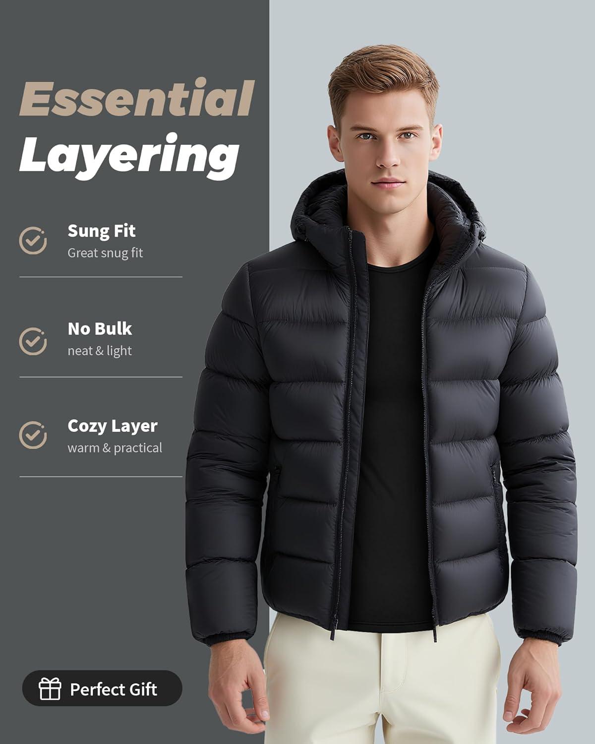 imageWEERTI Thermal Underwear for Men Long Johns with Fleece Lined Base Layer Men Cold Weather Top BottomBlack