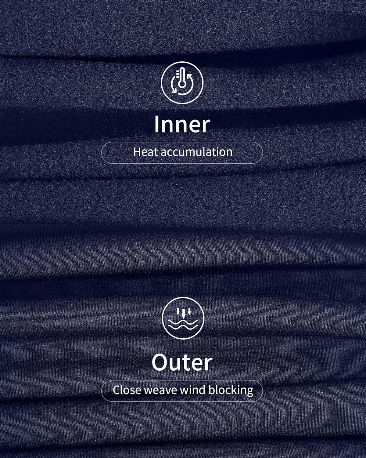 imageWEERTI Thermal Underwear for Women Long Johns with Fleece Lined Base Layer Women Cold Weather Top BottomNavy